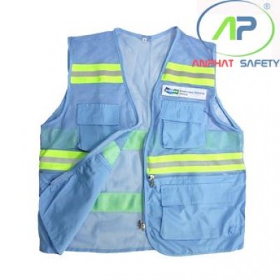 Áo phản quang Chi lê  (Màu Xanh nhạt)